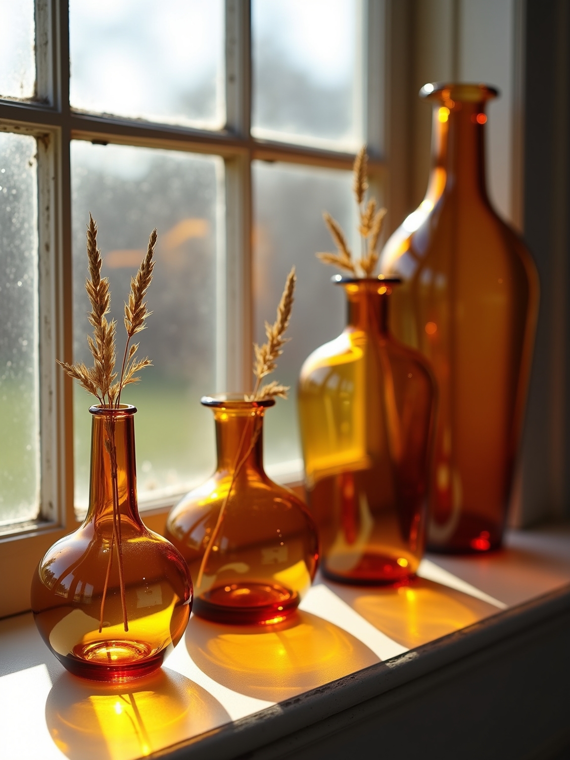 amber glass display techniques