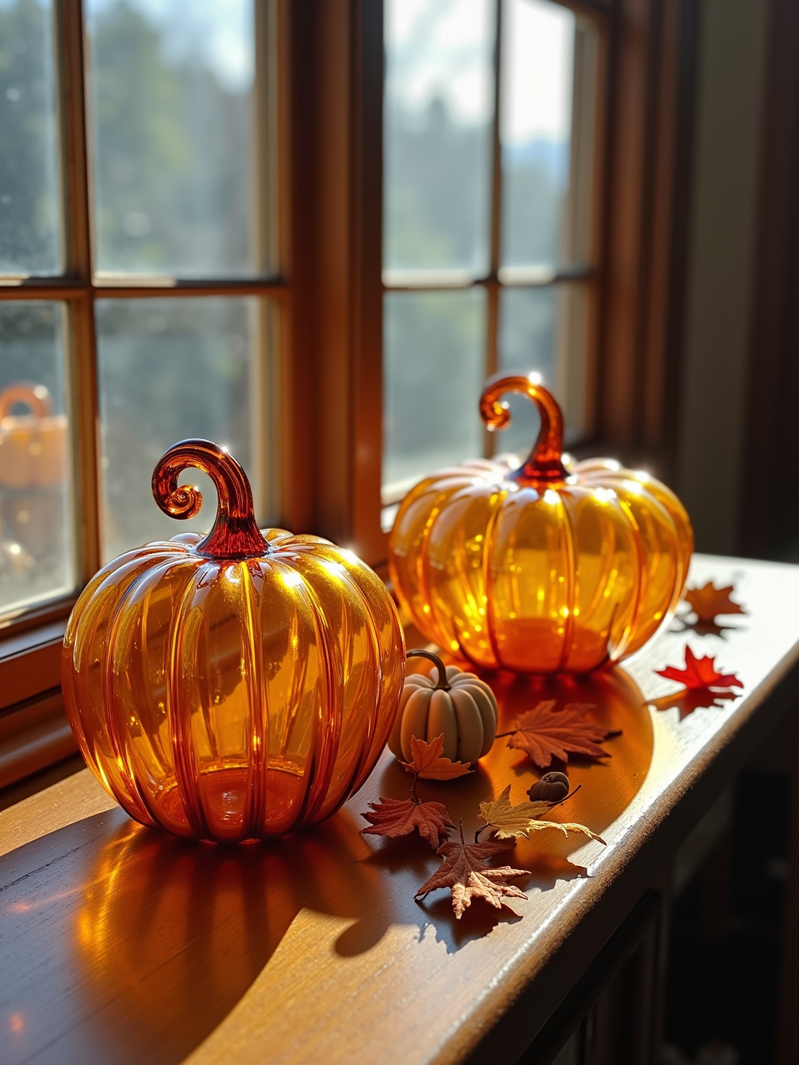 artisan amber gold pumpkins