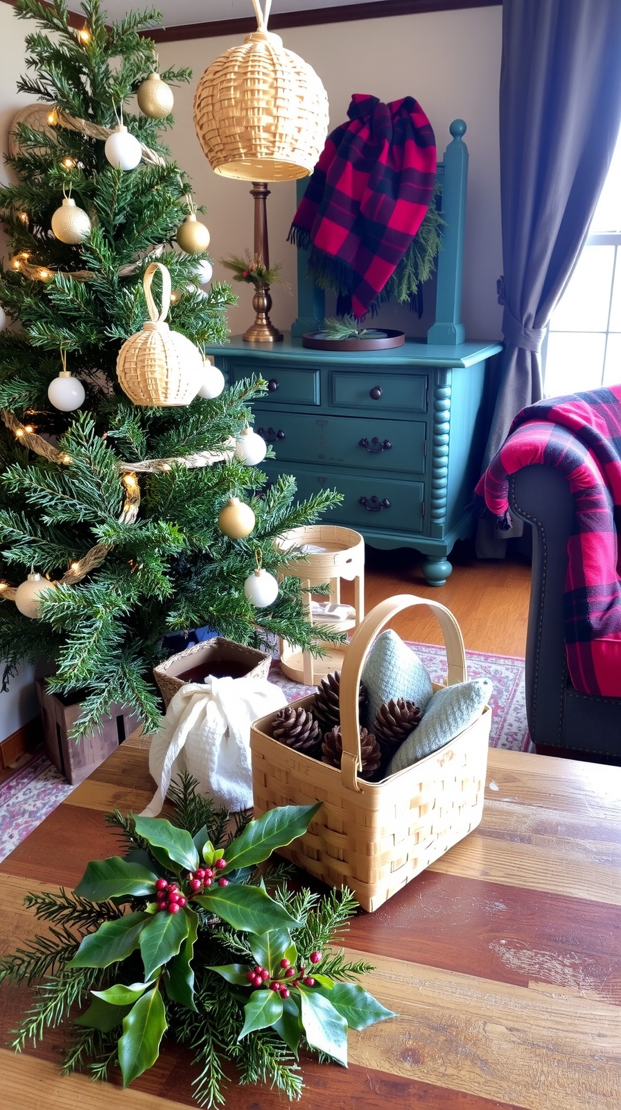 artisanal woven holiday ornaments