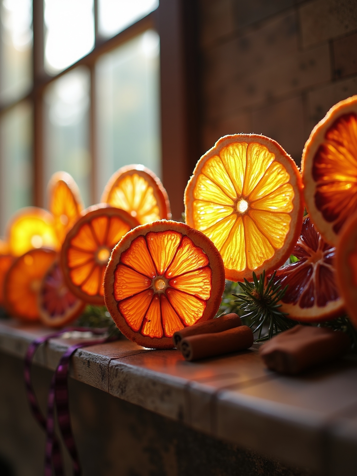 autumn citrus arrangement centerpiece
