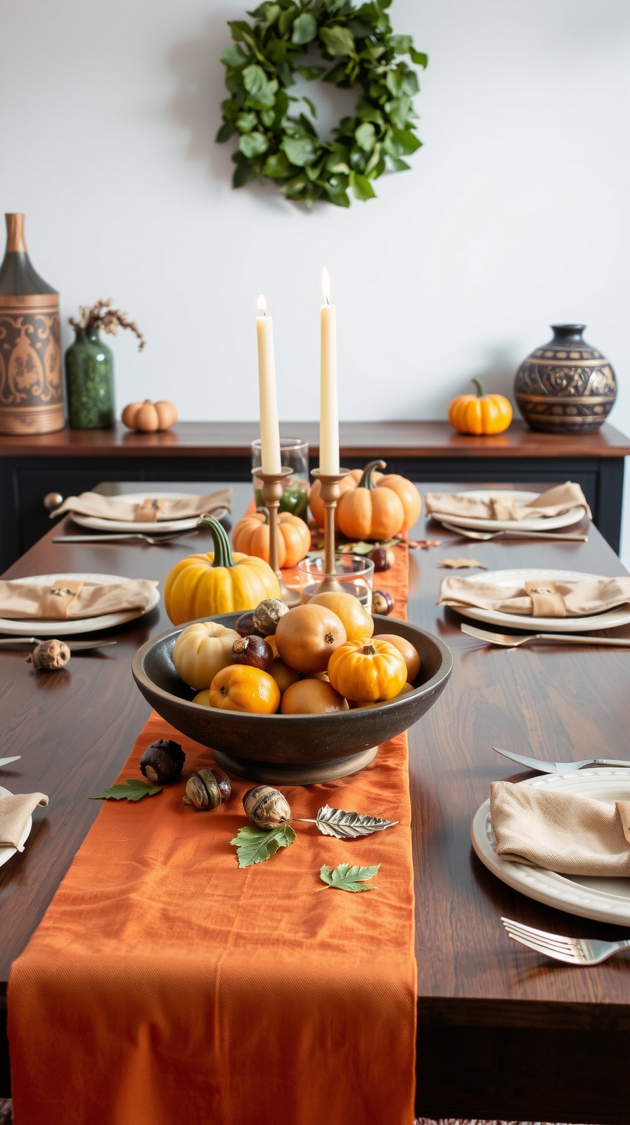 autumn dining table decor