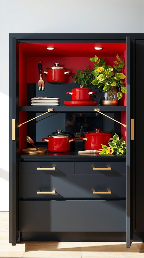 bold accents dramatic contrast