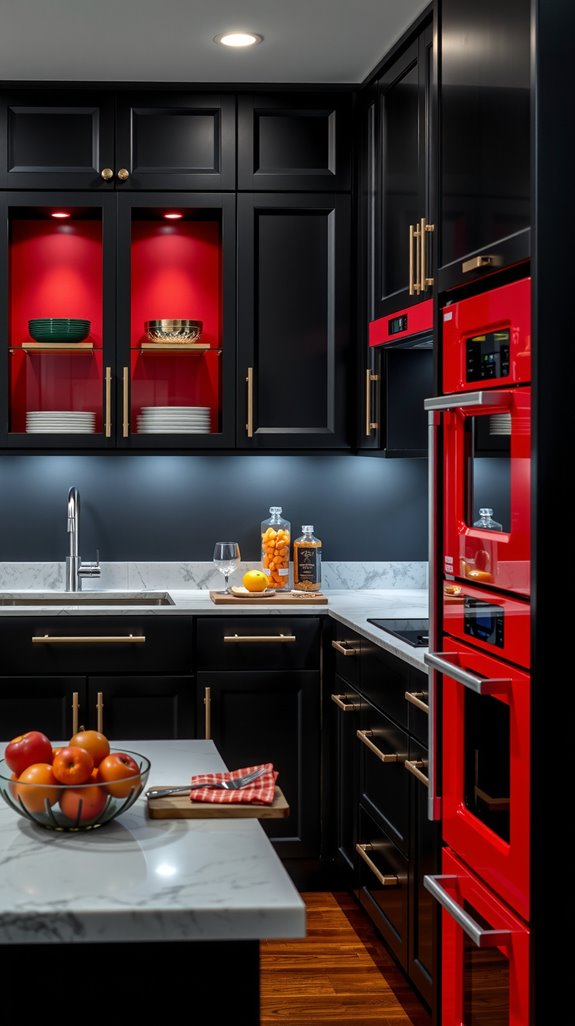bold red appliances pop