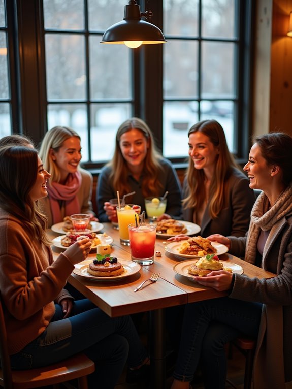 bottomless brunch with friends