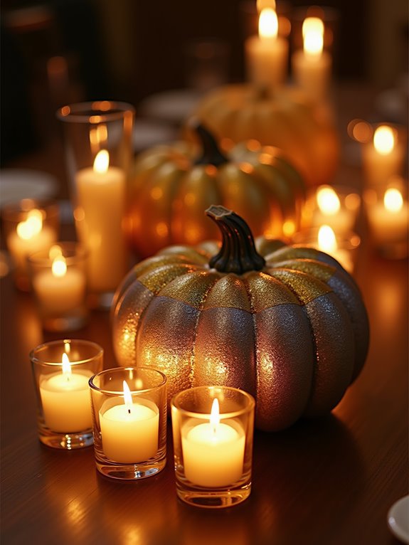 candlelit glitter holder decor