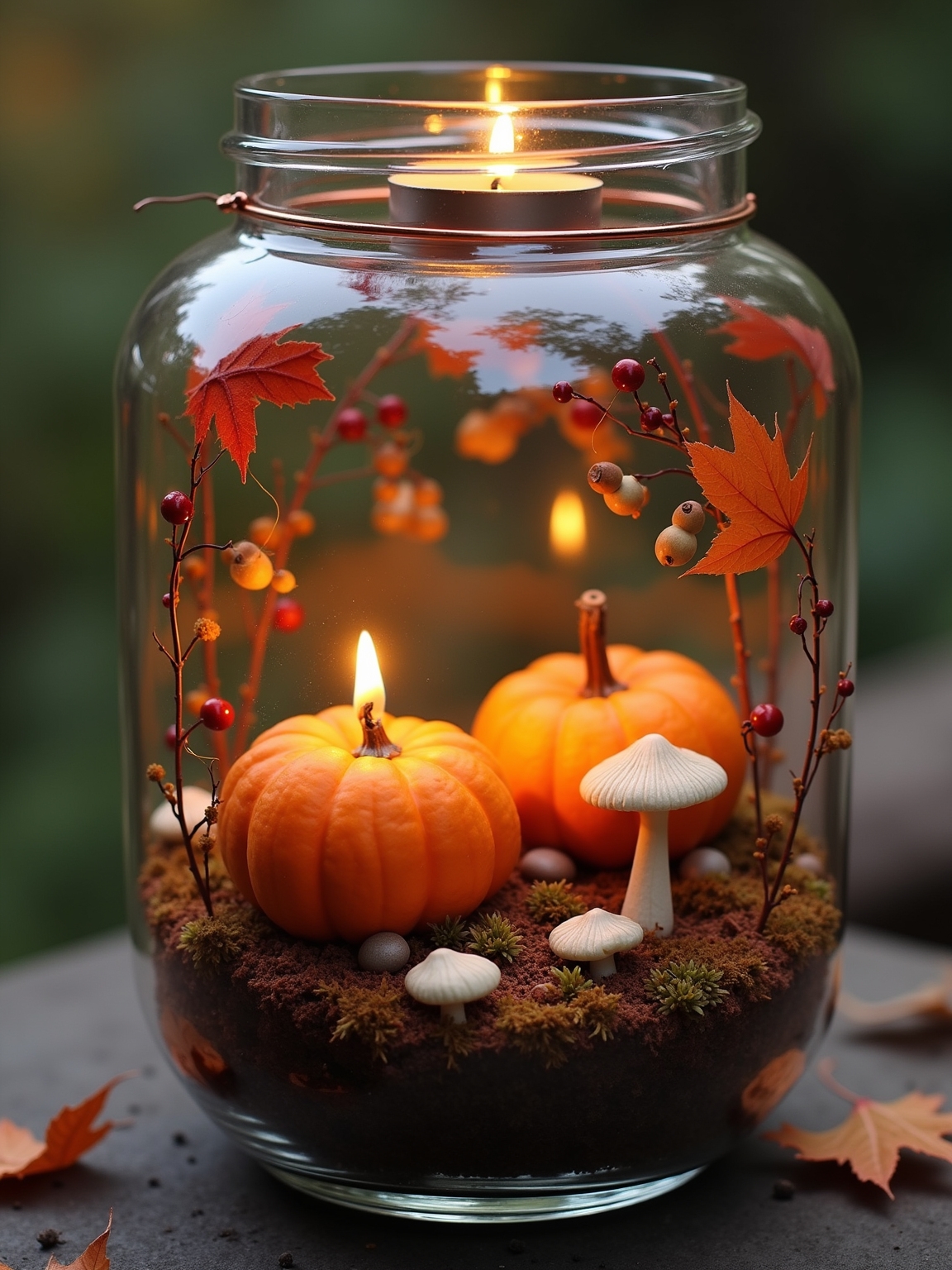 candlelit terrarium aesthetic appeal