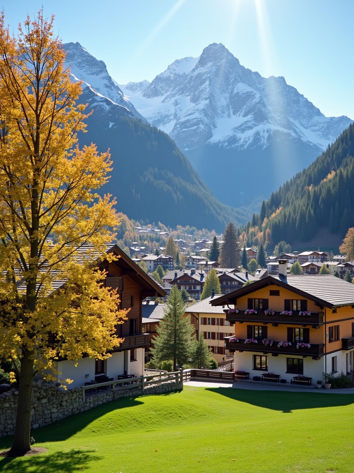 car free alpine village escape