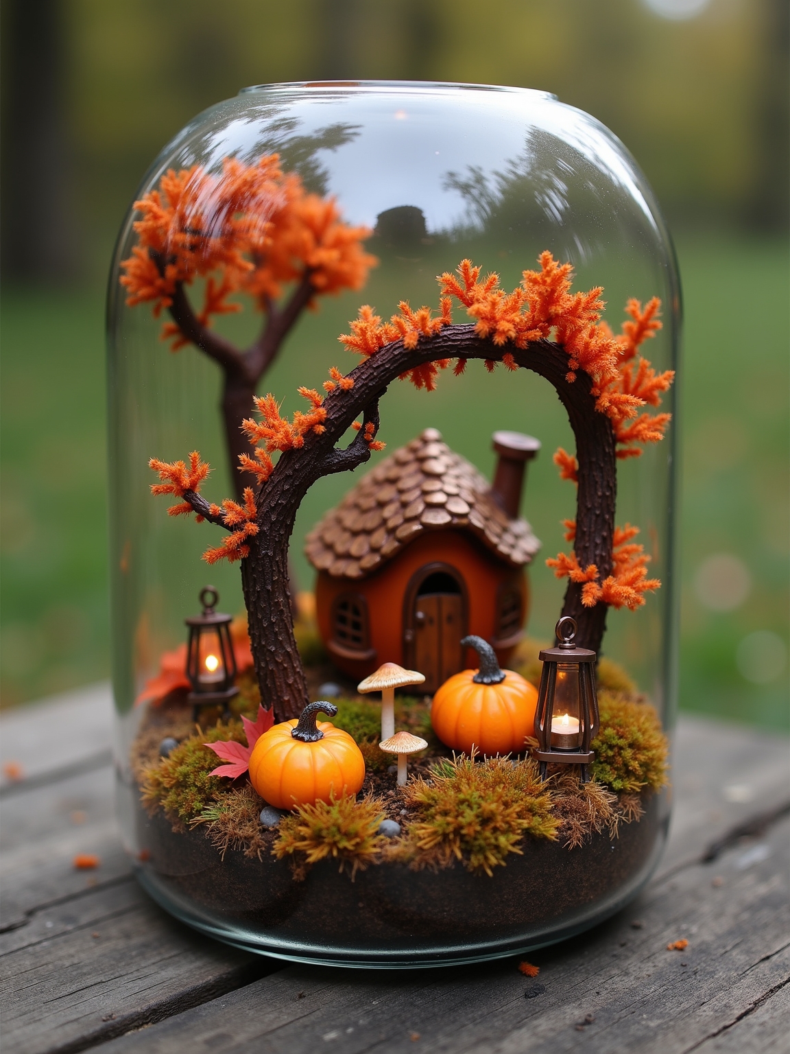 charming fall fairy garden