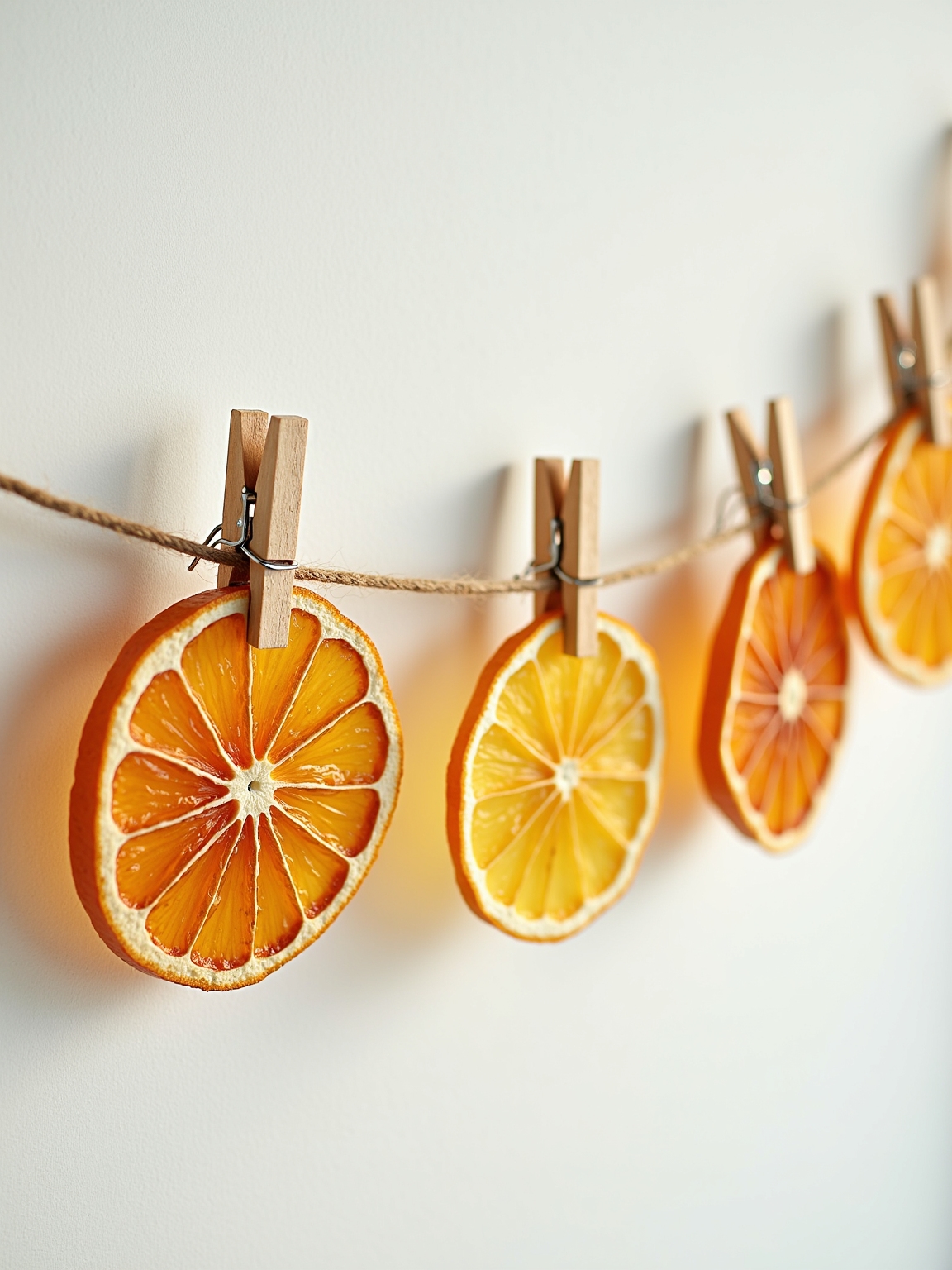 citrus decor with mini hangers