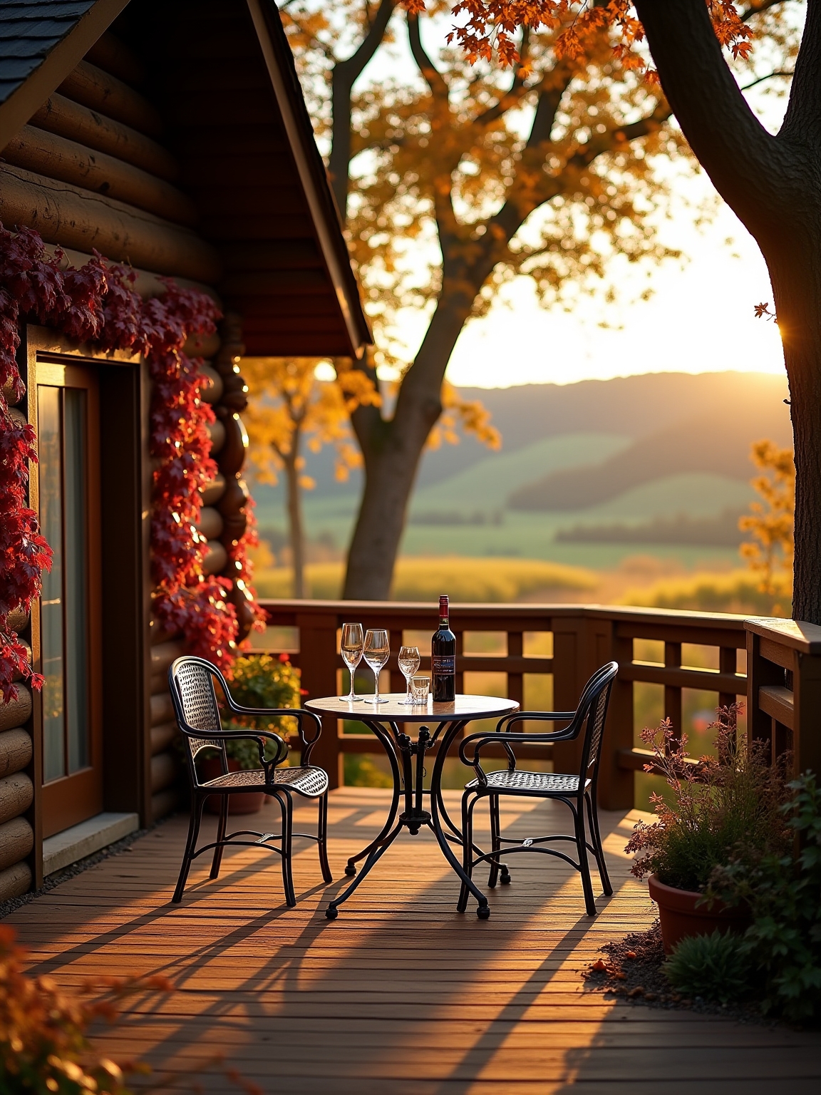 cozy cabin wine getaway