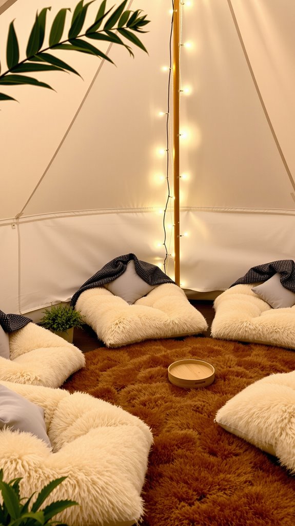 cozy faux fur seating