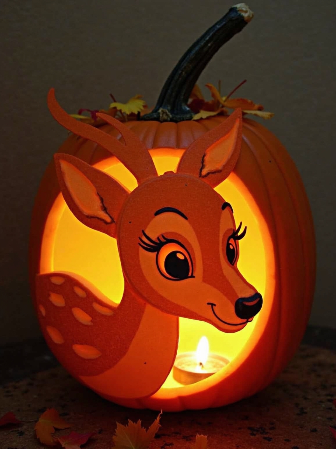 deer pumpkin carving elegance