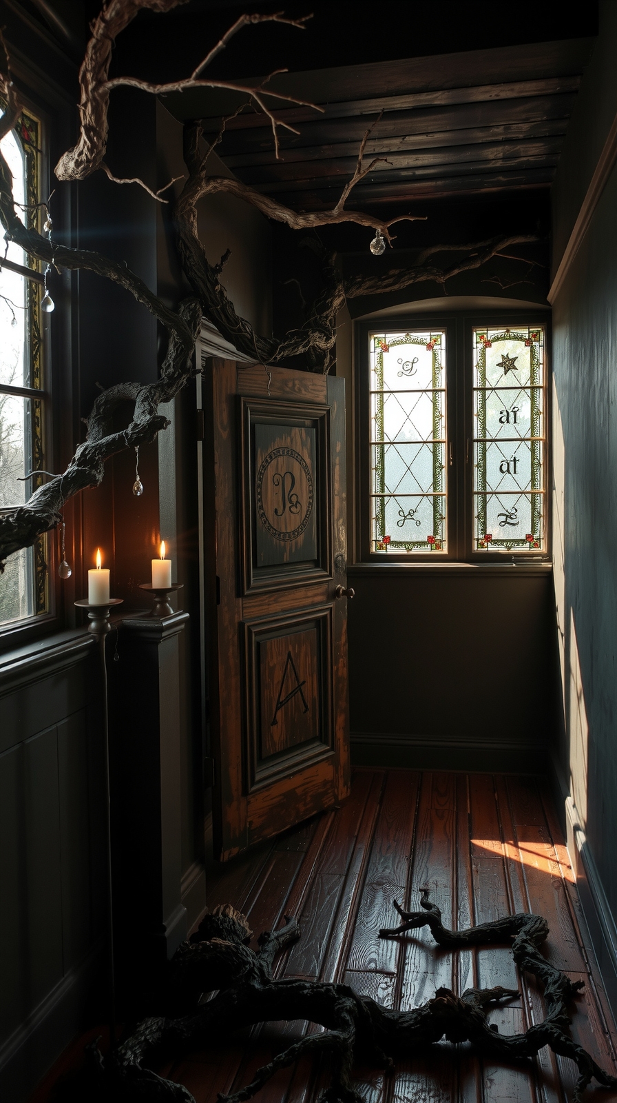 dramatic shadows eerie ambiance