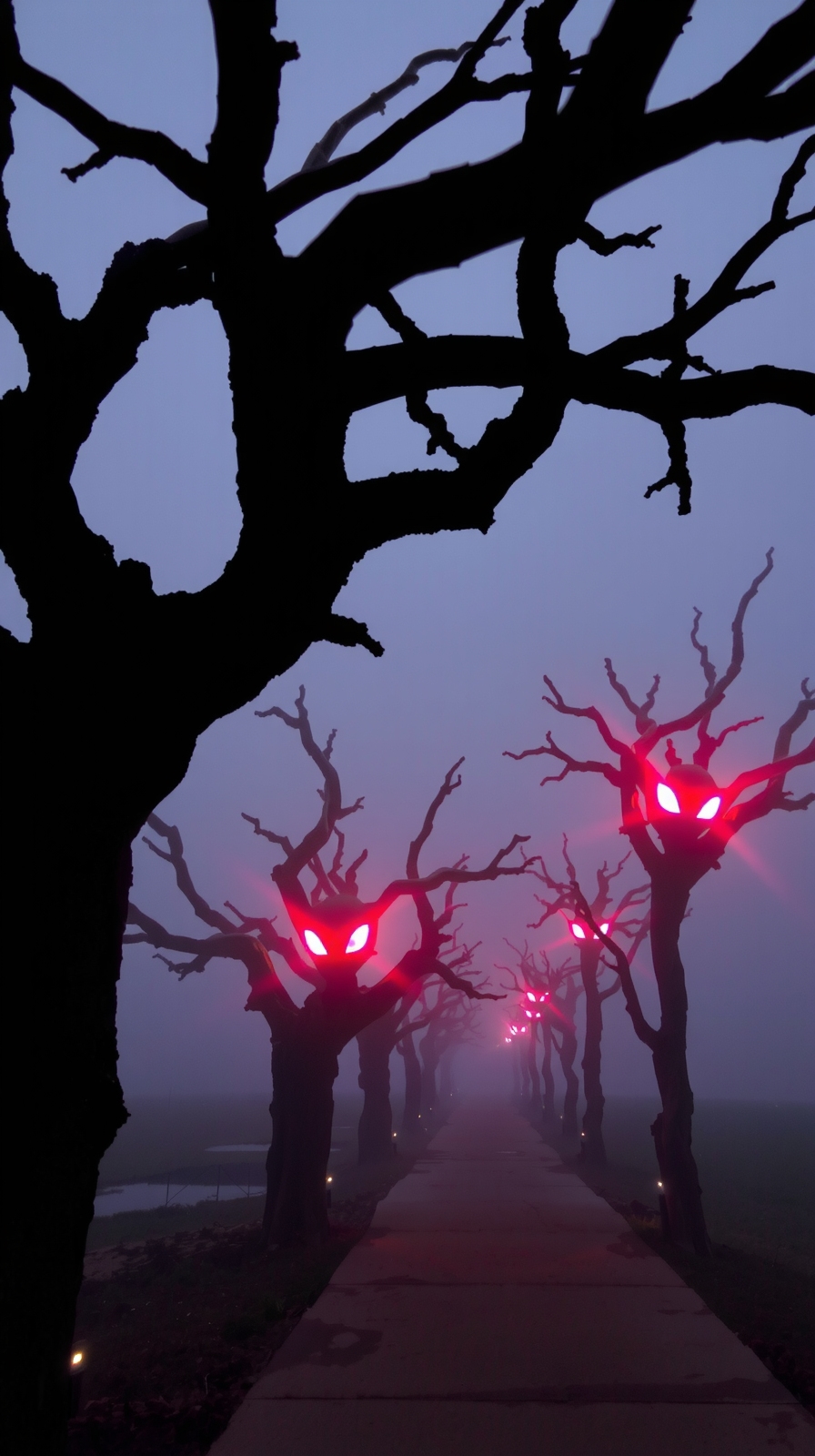 eerie silhouettes with eyes