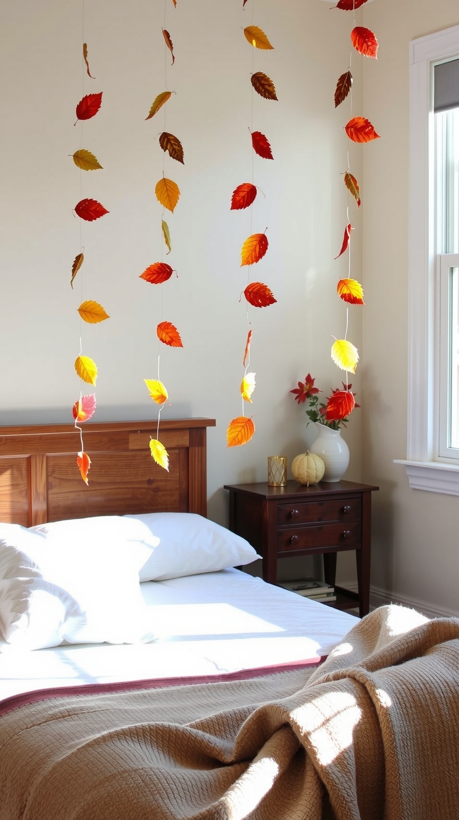 elegant autumn leaf garlands