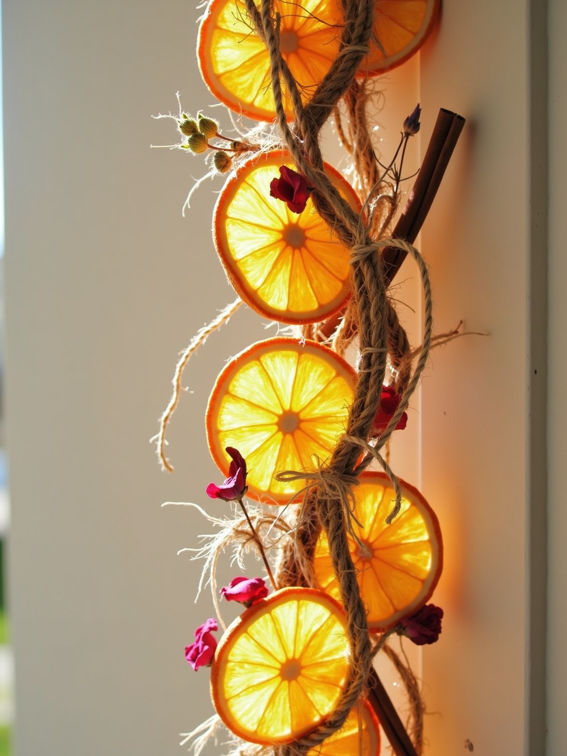 elegant orange flower garland
