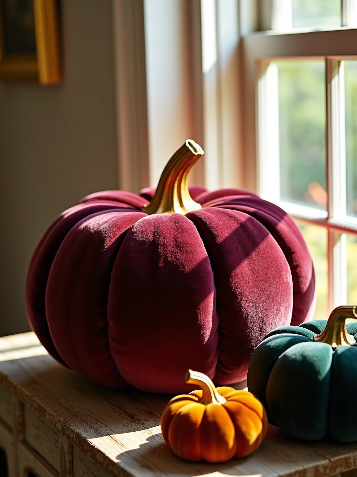emphasize velvet pumpkin elegance