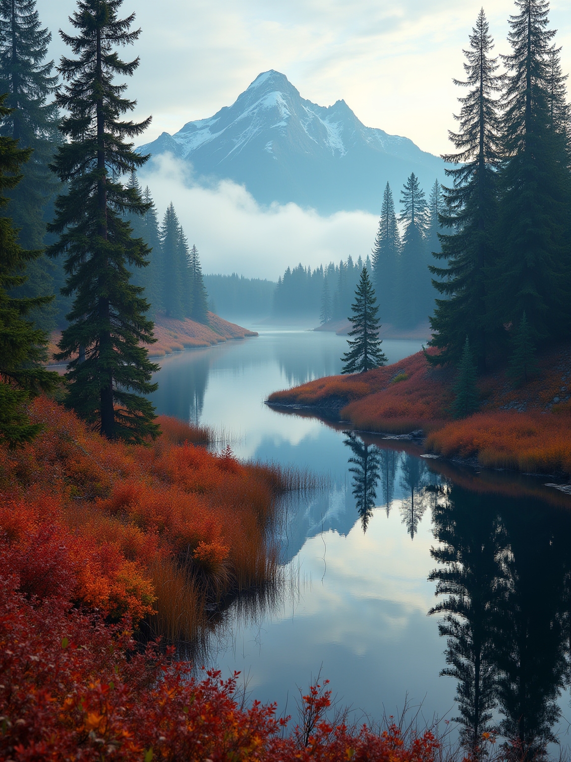 fall tranquility vibrant landscapes