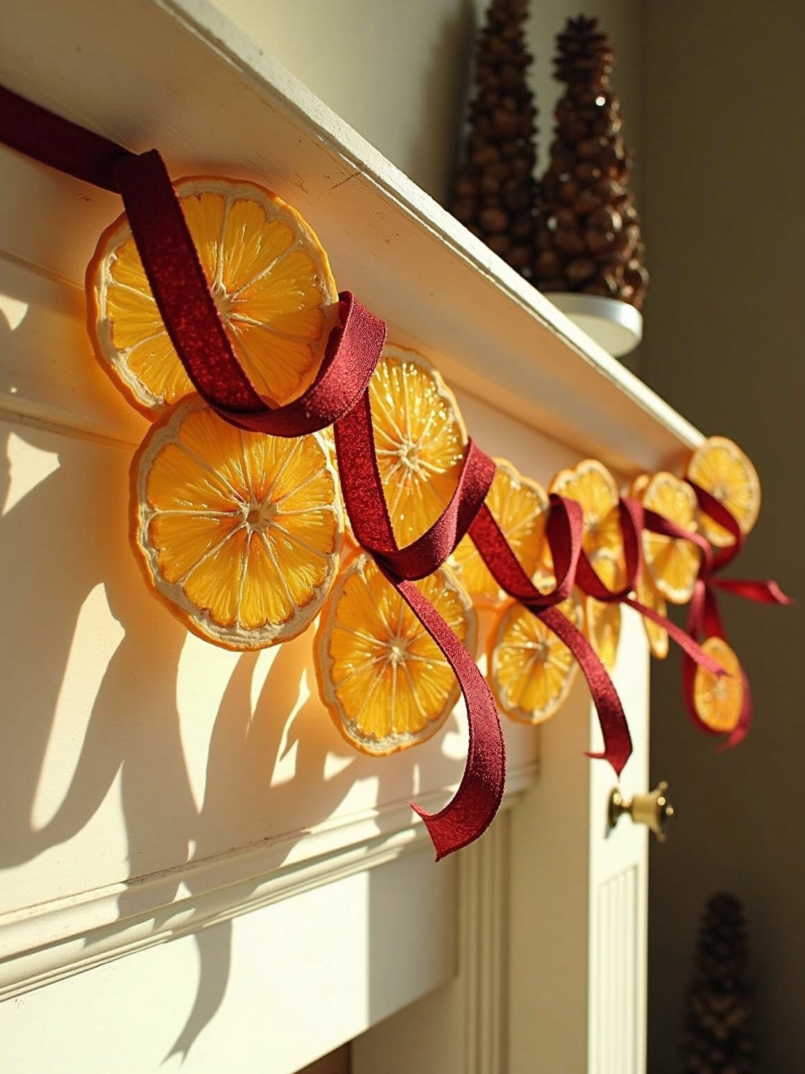 festive ribbon garland technique