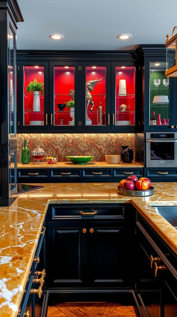 golden marble and charcoal