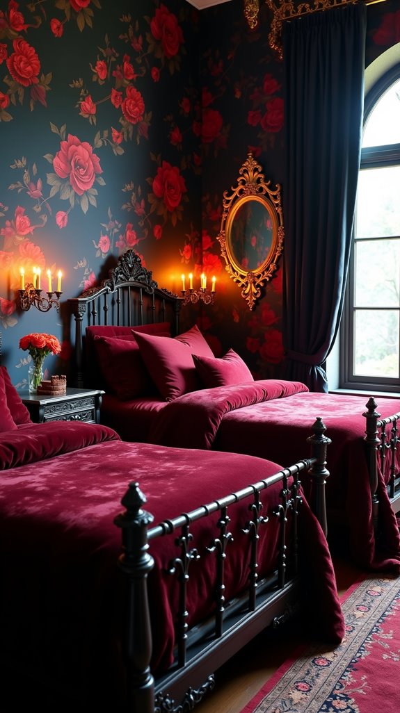 gothic romance dark florals