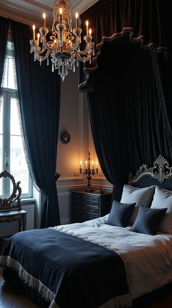 gothic silver decor accents