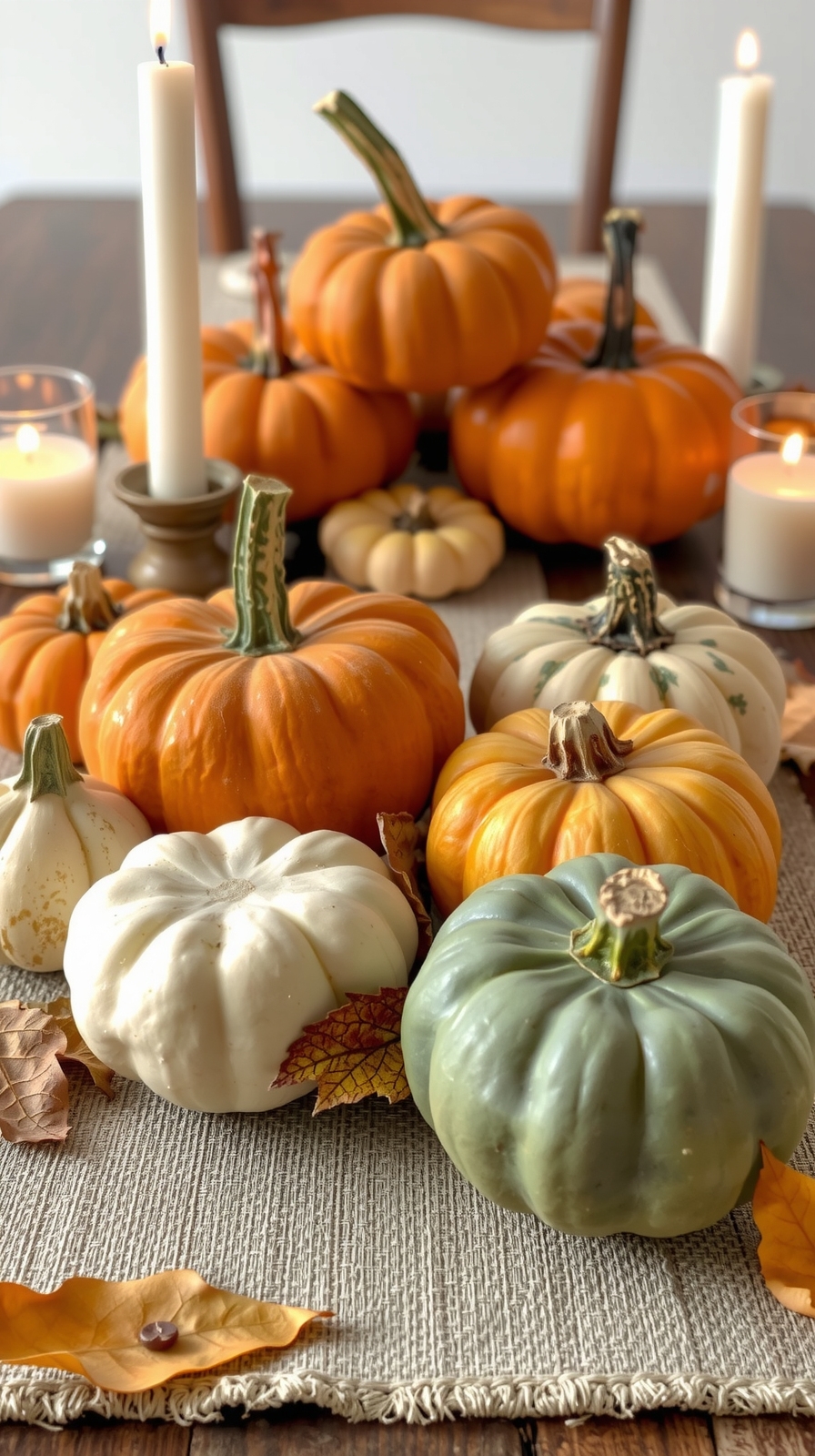 gourd and pumpkin arrangements