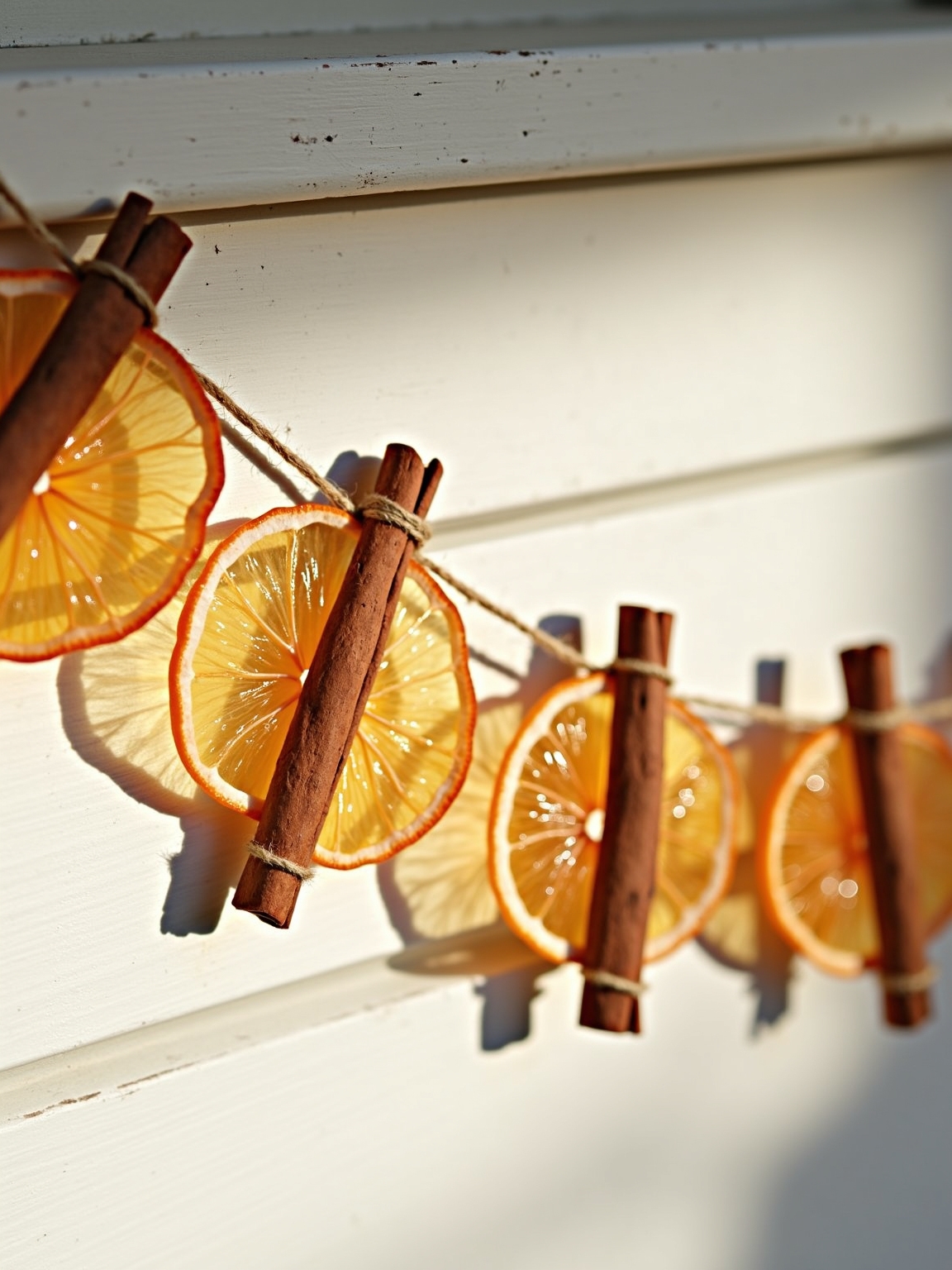 grapefruit cinnamon garland creation