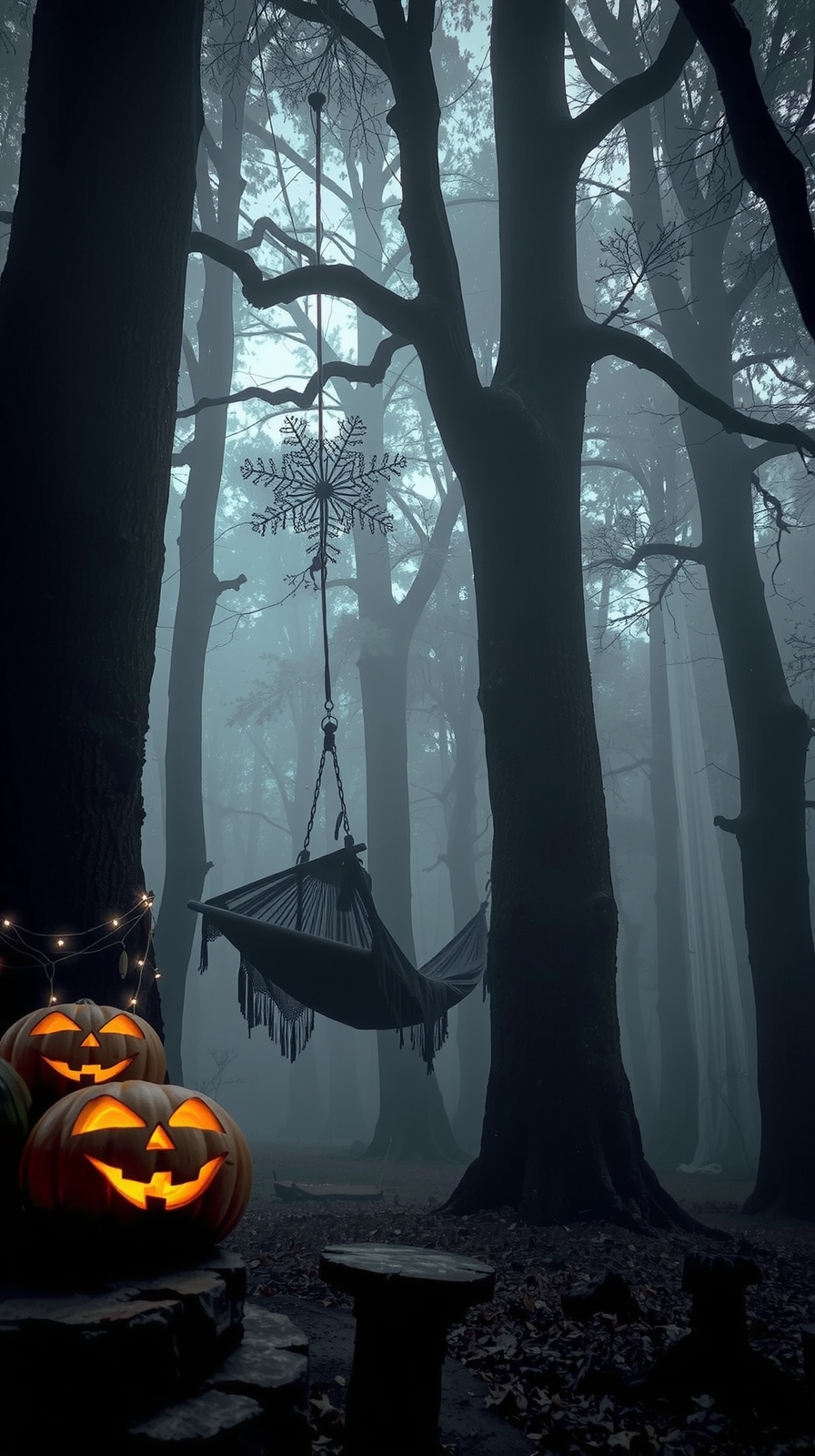 halloween hammock forest decor