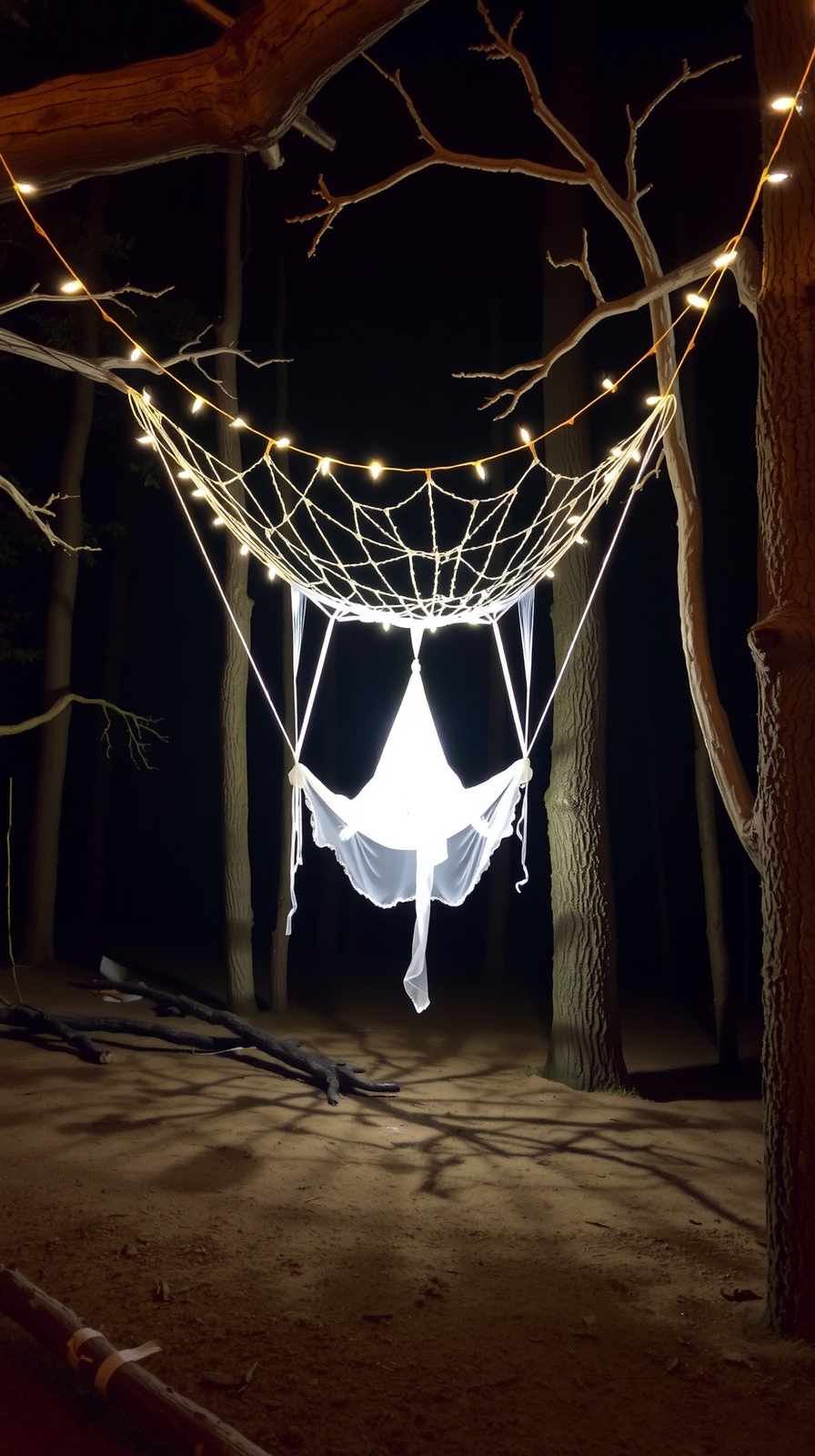 halloween led spider web