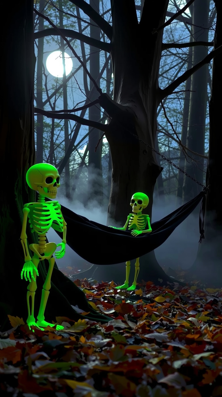 hammock guards with skeletons