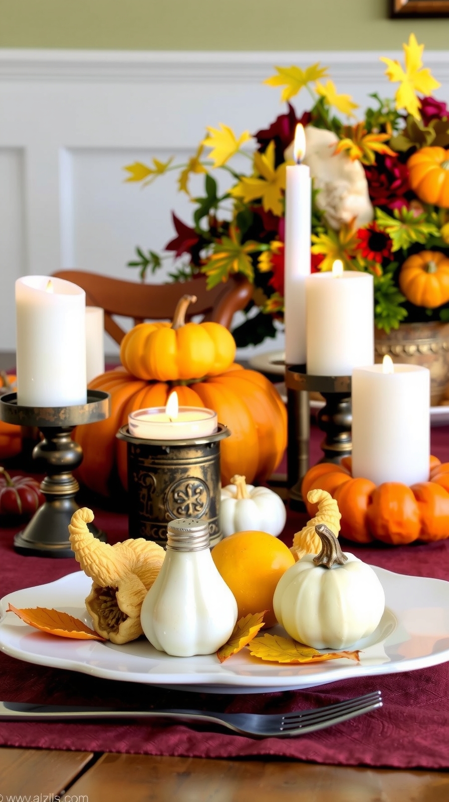 harvest themed table accessories