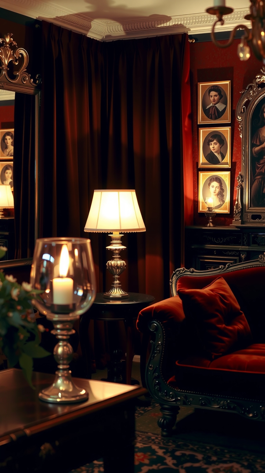 haunted gallery of portraits