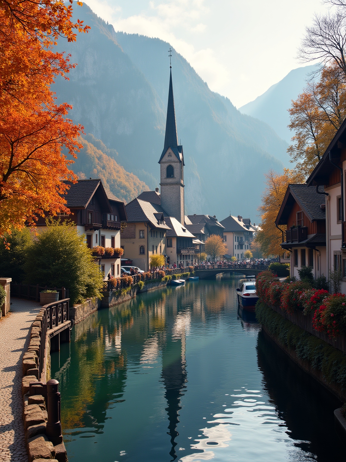 historic village facing over tourism