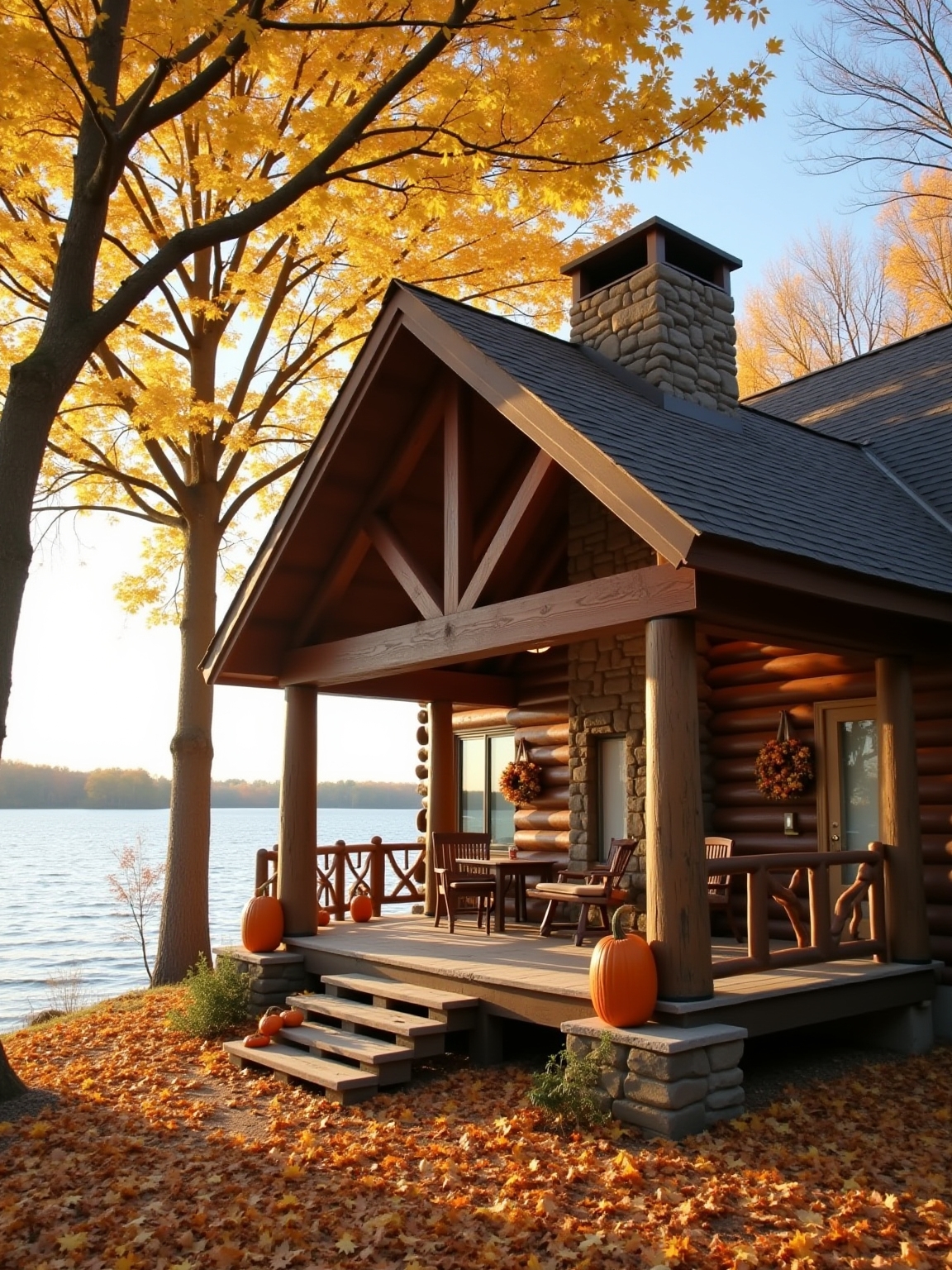 lakefront getaway with amenities