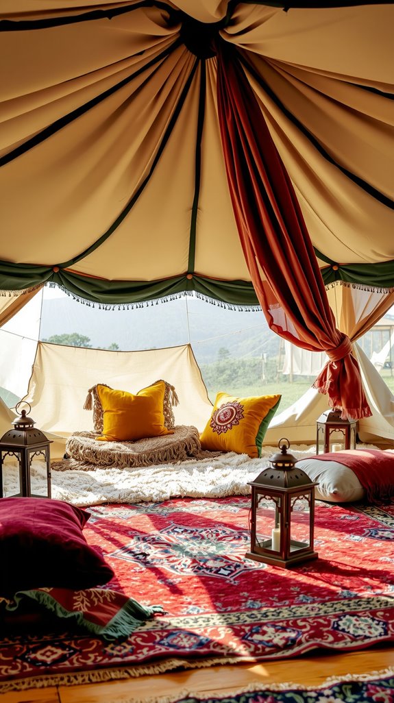 layered persian rug design