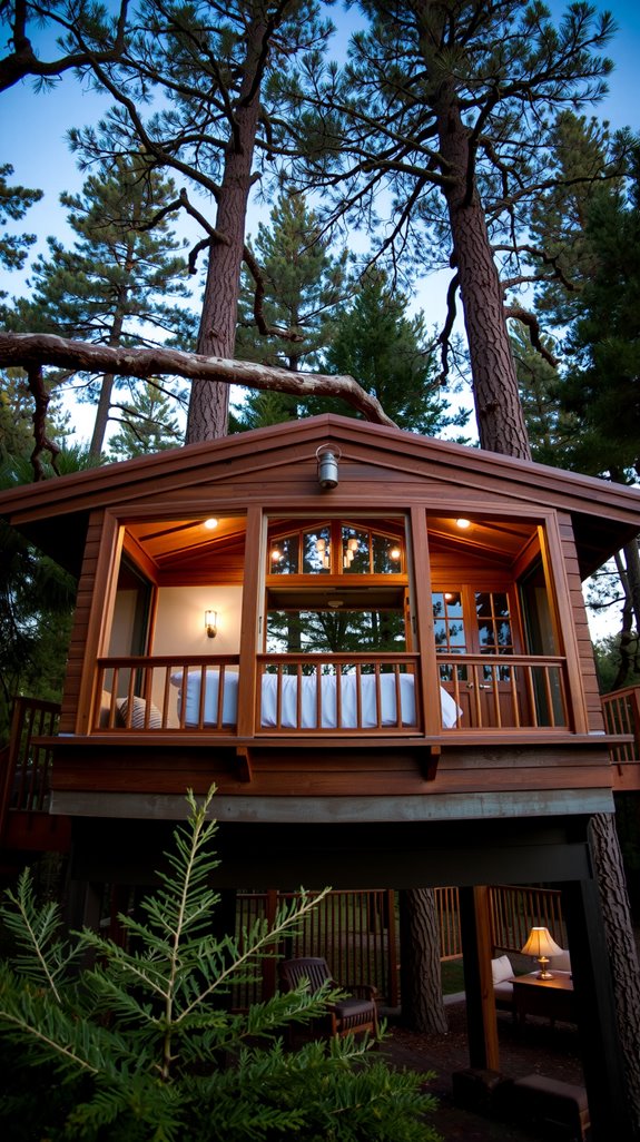 luxurious loft style treehouse retreat