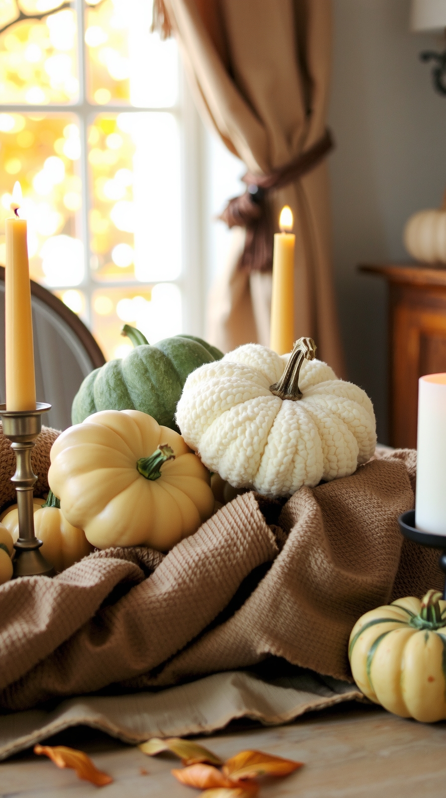luxurious tactile boucle pumpkins