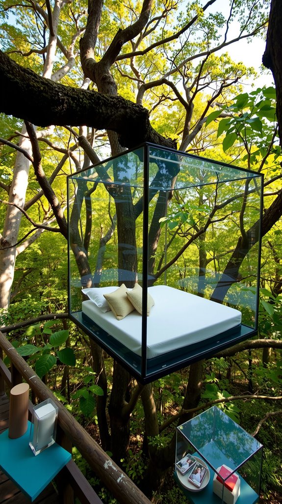 luxury mirrored treehouse accommodation