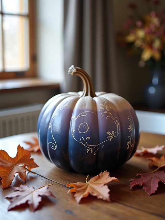 marble ombre faux calligraphy