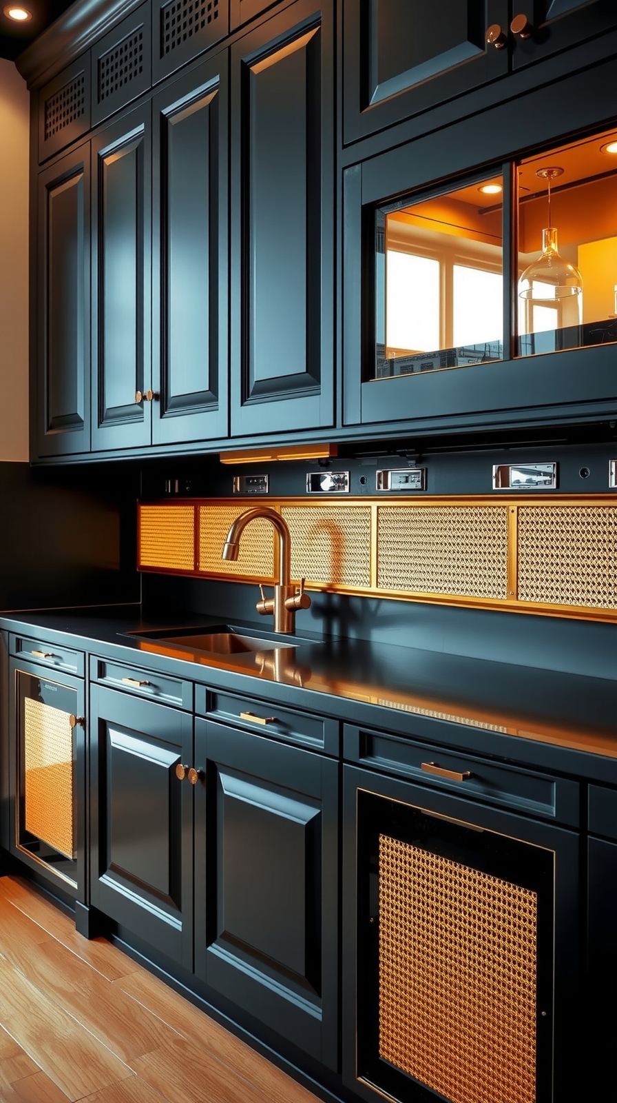 matte black warm brass