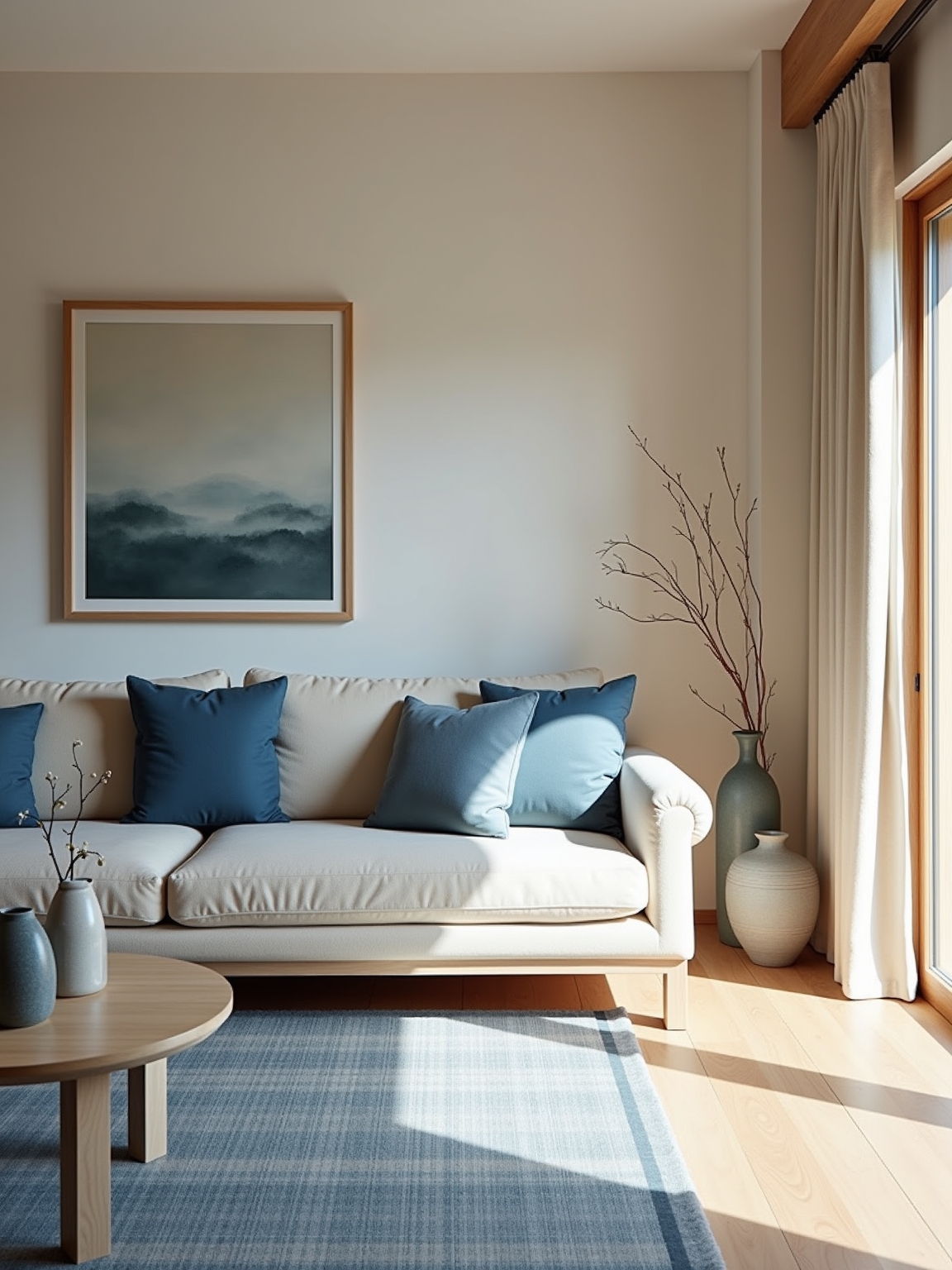 muted blue tranquility accents