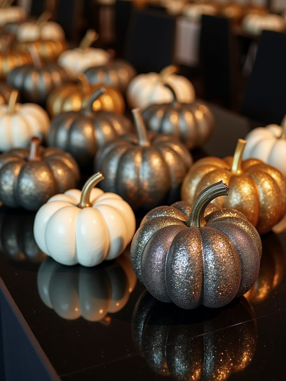 muted tones with metallics