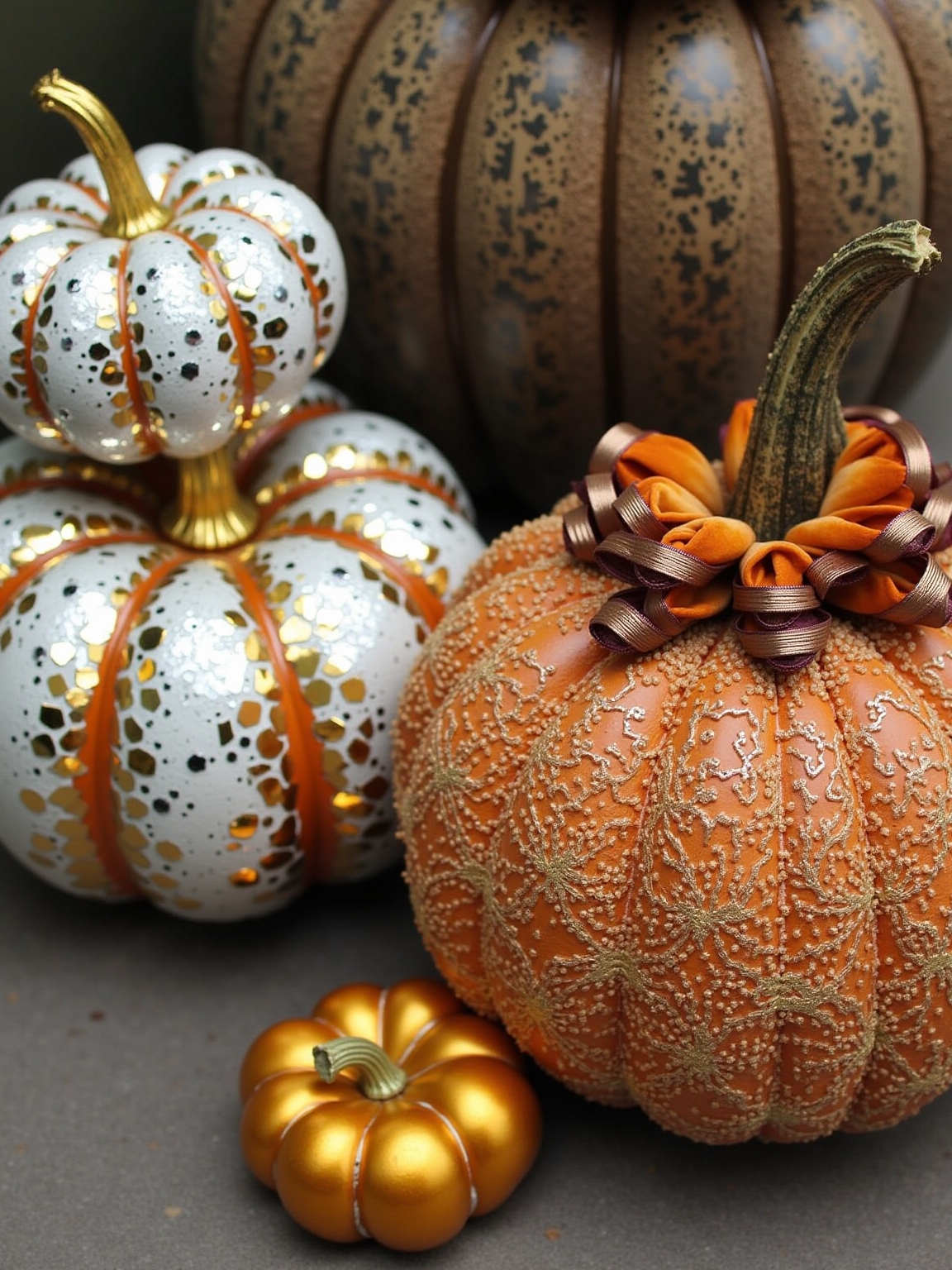 paint and embellish pumpkins