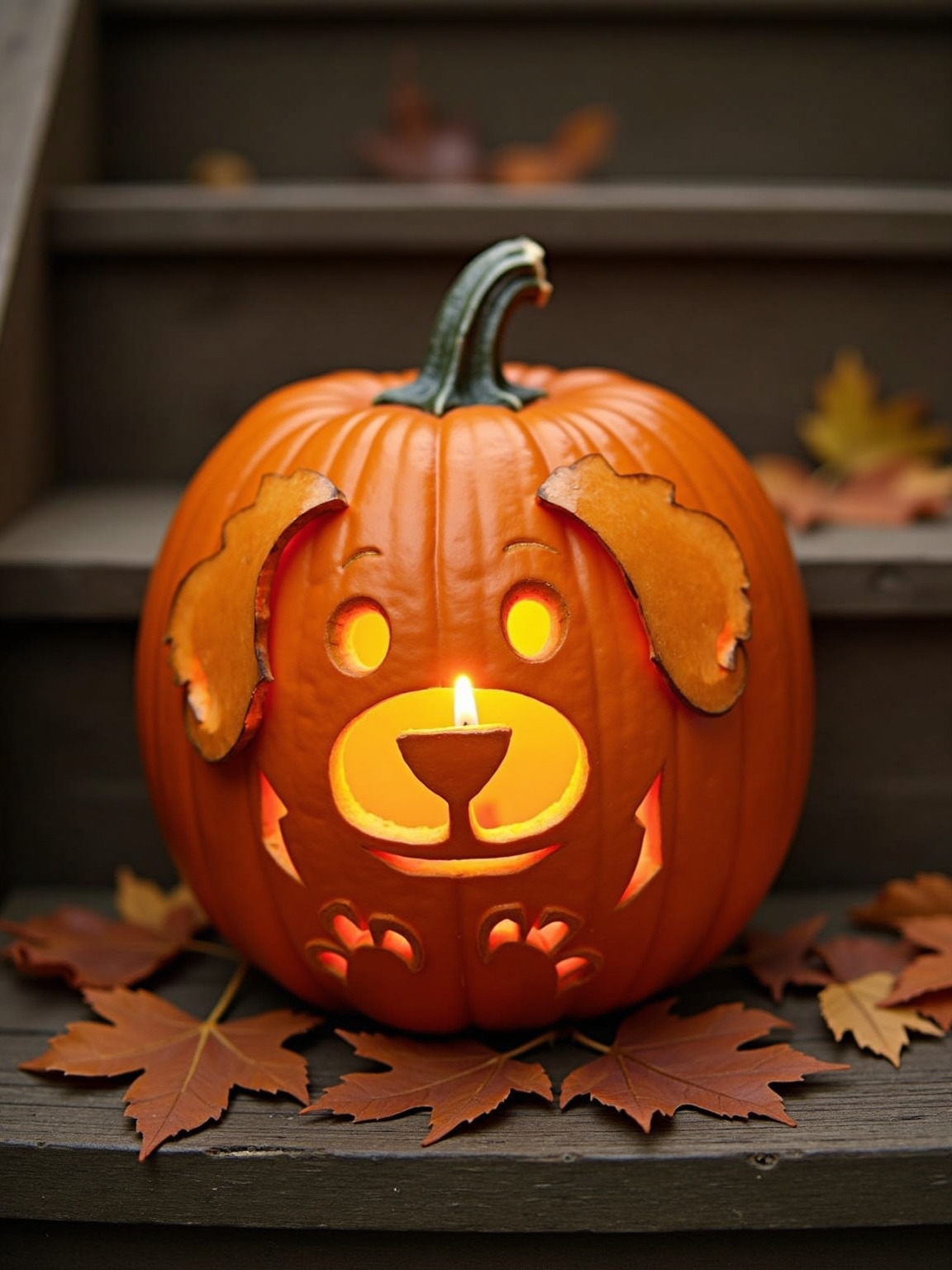 playful pumpkin puppy design