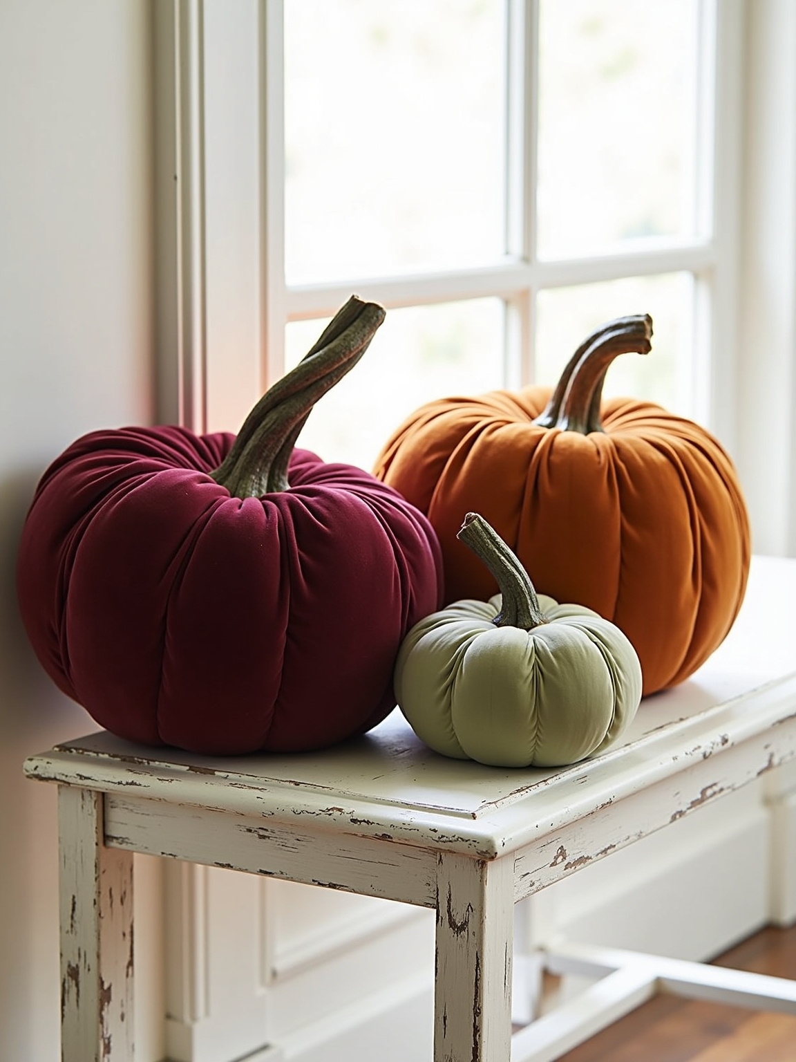 quality handmade velvet pumpkins