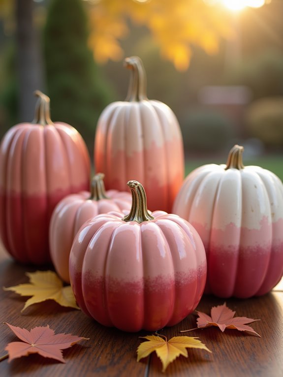 quick ombre pumpkin painting