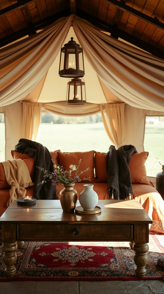 rustic elegance with metallics