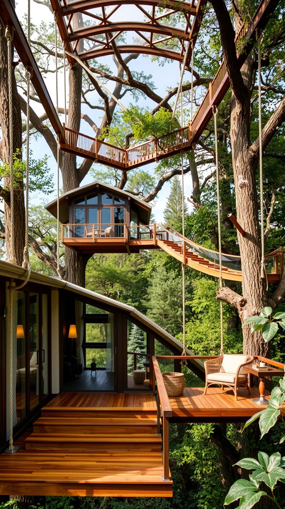 safe sturdy treehouse bridges