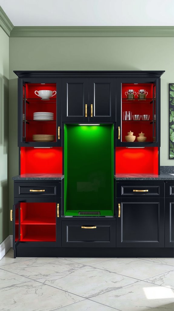 sage green and black sophistication